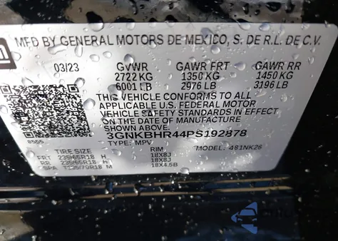 2023 Chevrolet Blazer Awd 2Lt z USA, uszkodzony, nr VIN 3GNKBHR44PS192878